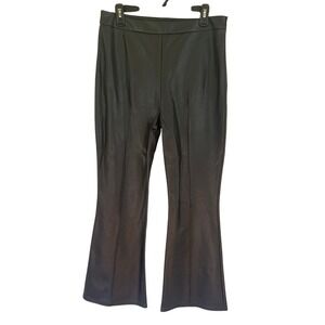 Generation Love Black Faux Leather Stretch‎ Flare Pants Women's L